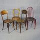 Set of 4 bistro chairs 1910/1930 curved wood, thonet, fischel etc