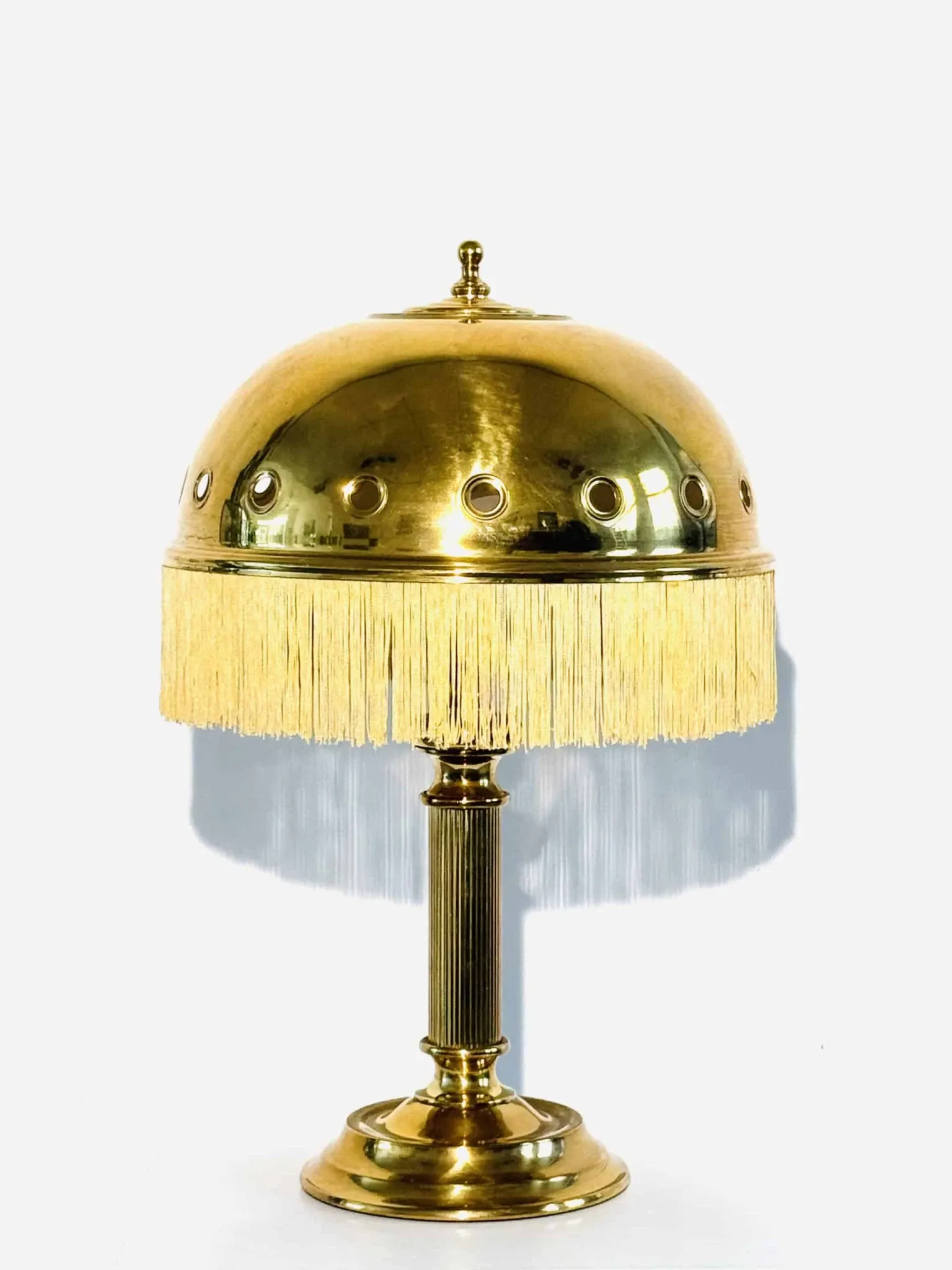Brass Mushroom Table Lamp By Sölken Leuchten, Germany, Circa 1960S