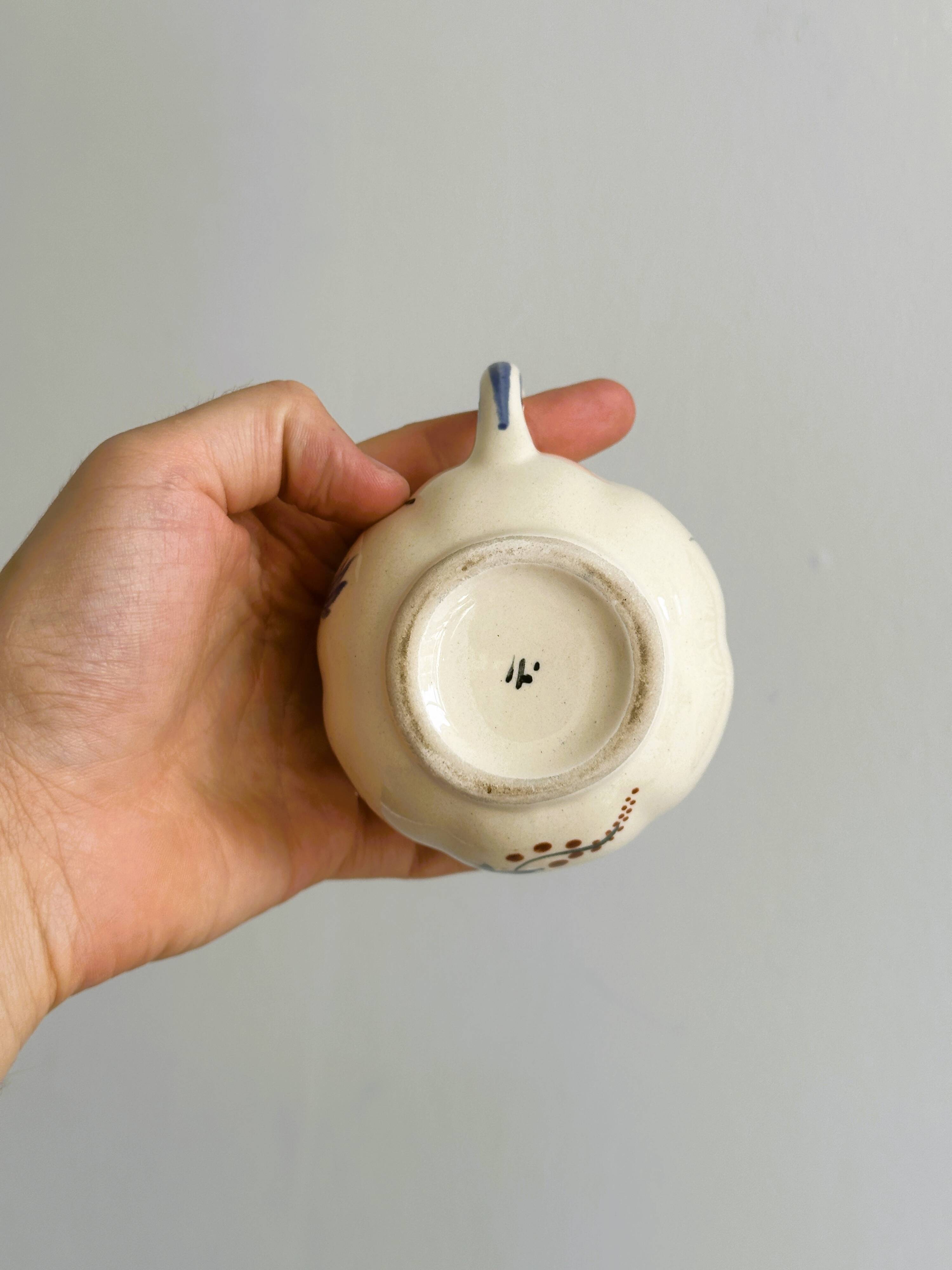 Saucière en céramique, pot à lait peint à la main