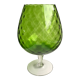 Italian vase, cup in green glass 70s
