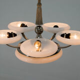 Elegant Art Deco Chandelier, 1930s, Two Items Available