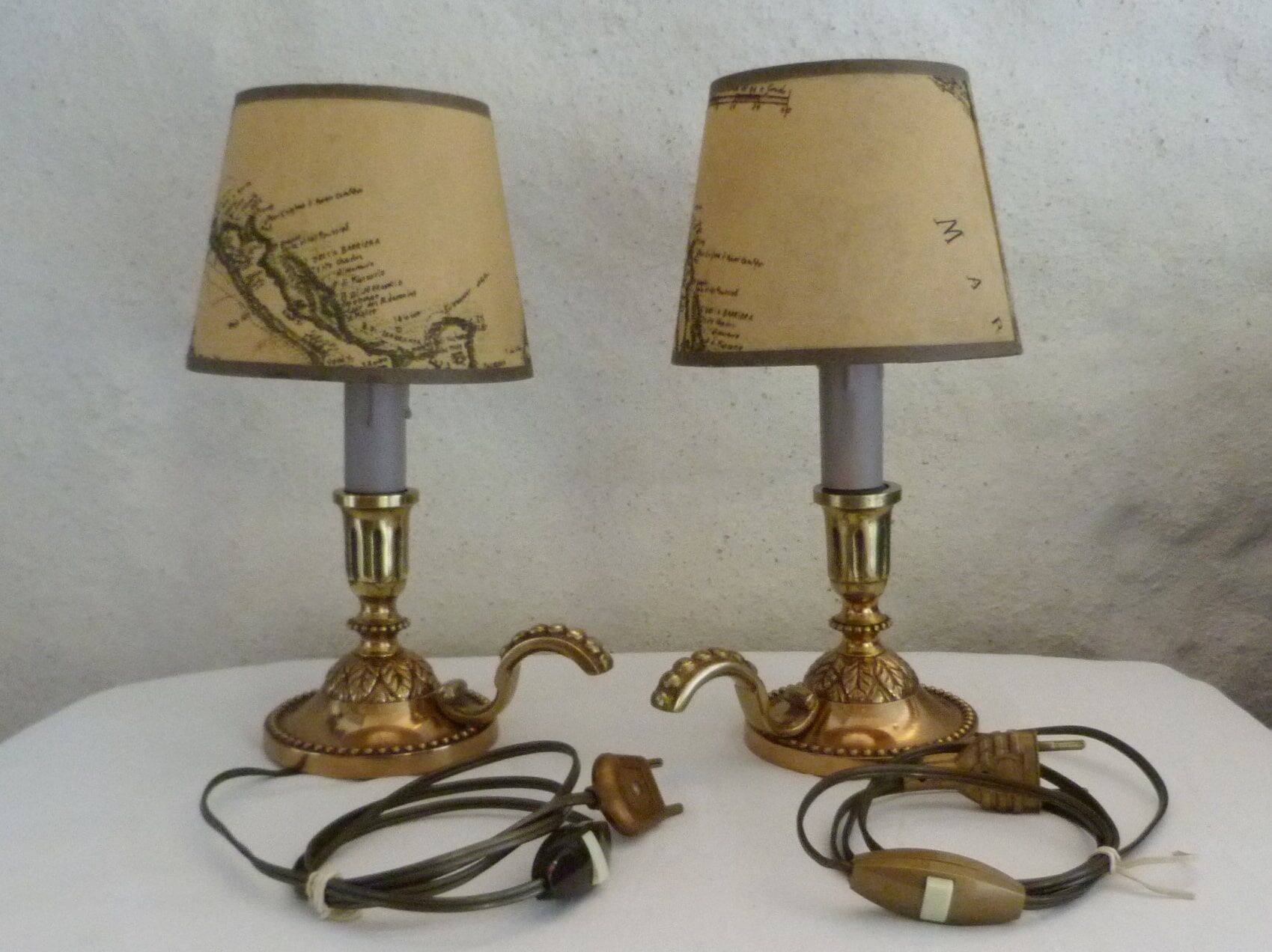 Pair of candlestick lamps
