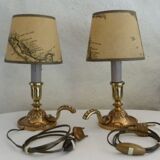 Pair of candlestick lamps