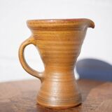 Vintage pitcher, vintage jug, pottery signed Paul Igom Bavil?, artisanal pottery, carafe, vase