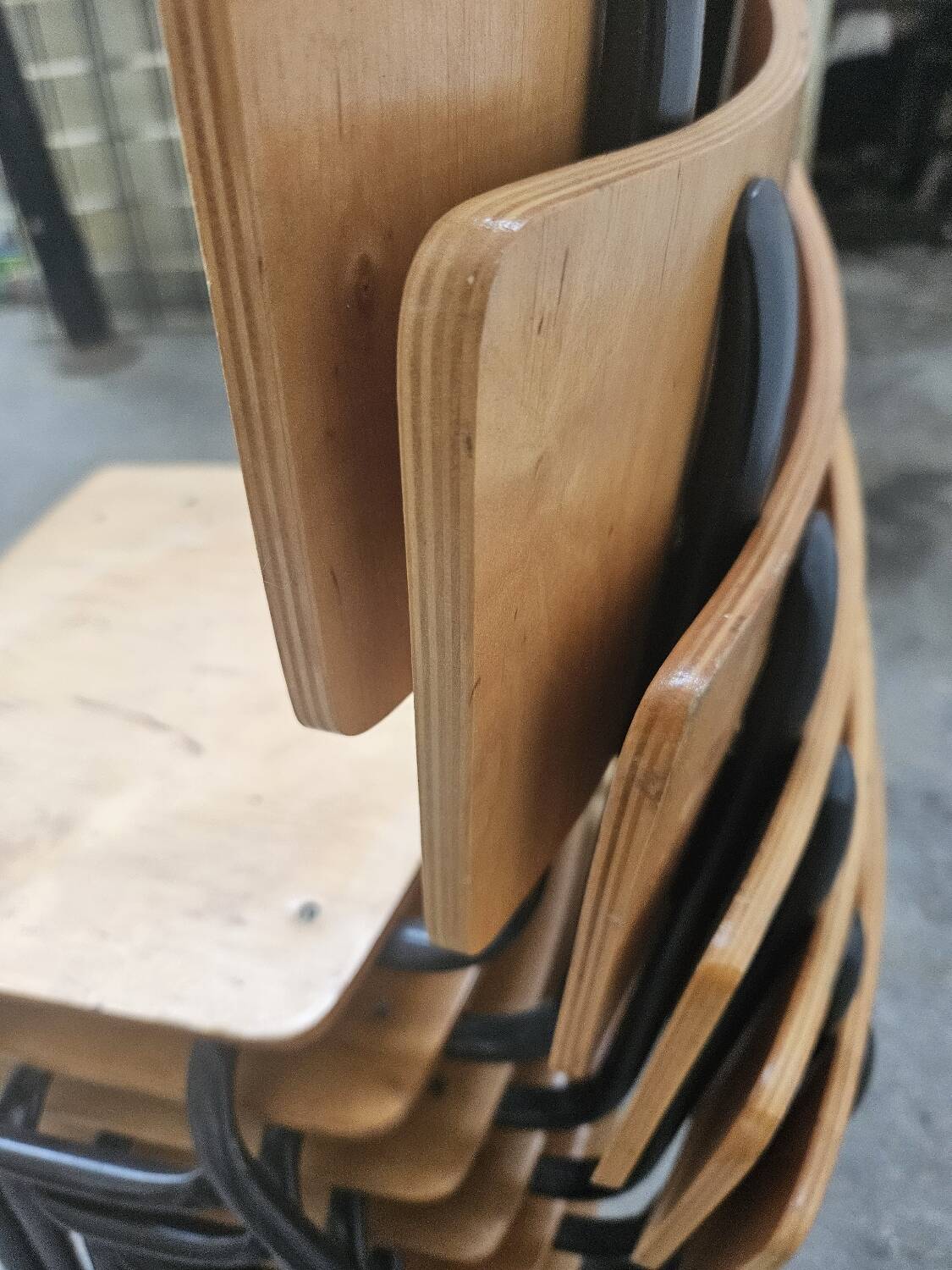 Lot of 6 bistro chairs from the 1980s