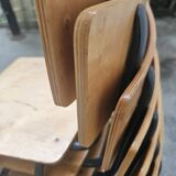 Lot of 6 bistro chairs from the 1980s