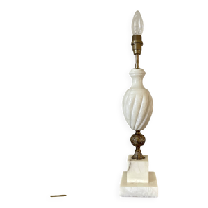 Pied de lampe albâtre