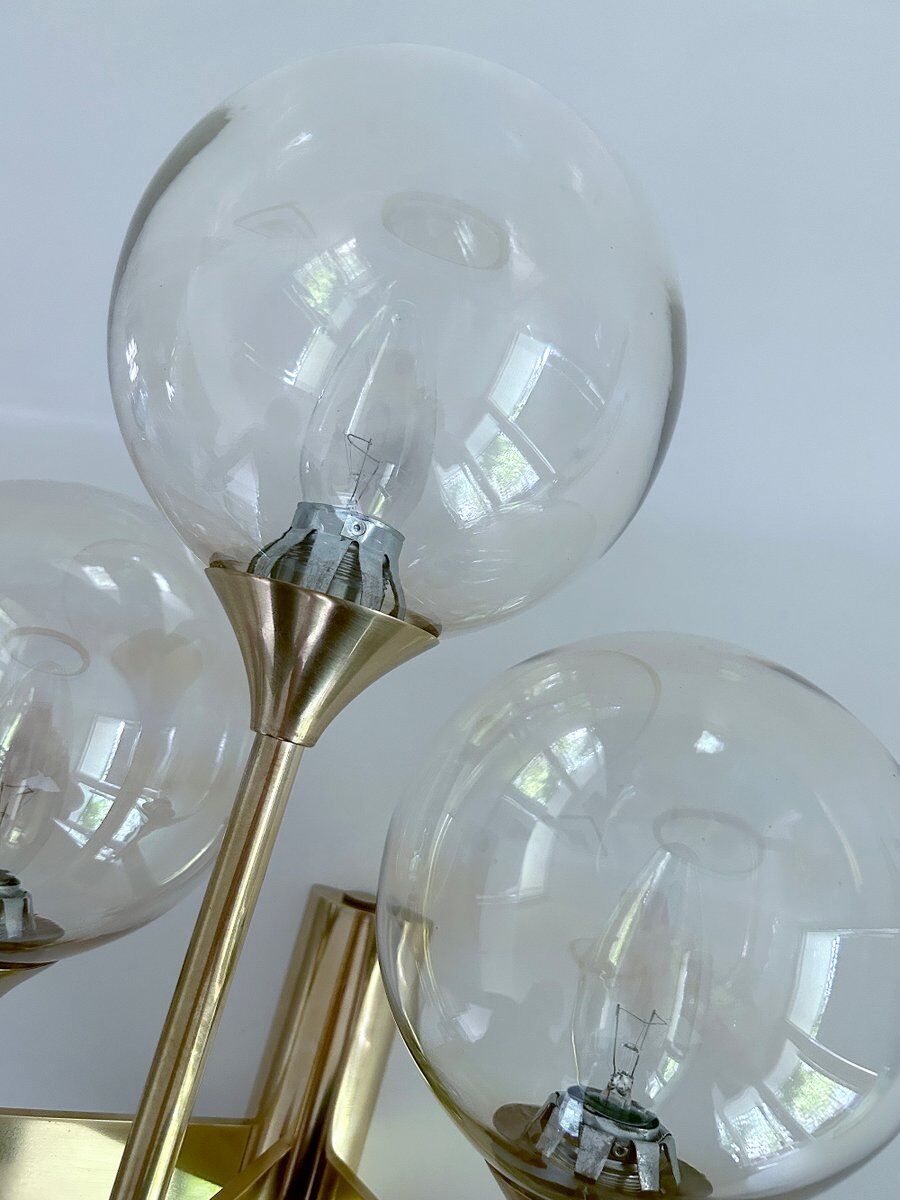 Large vintage glass sconce from Sciolari