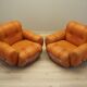 Ensemble de fauteuils orange, design Space Age, années 1960, production : Italie