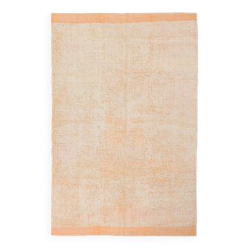 6x10 Pale Salmon Beige Handmade Contemporary Vintage Rug