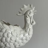 White ceramic egg basket