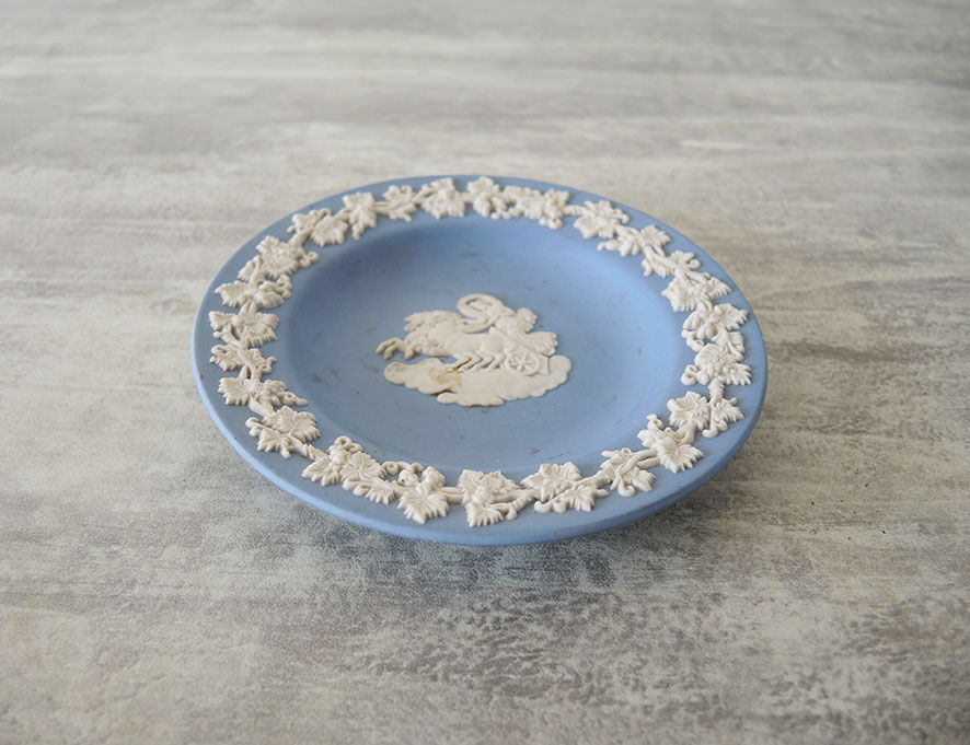 Old Wedgwood Blue Jasperware Cup: mythological décor
