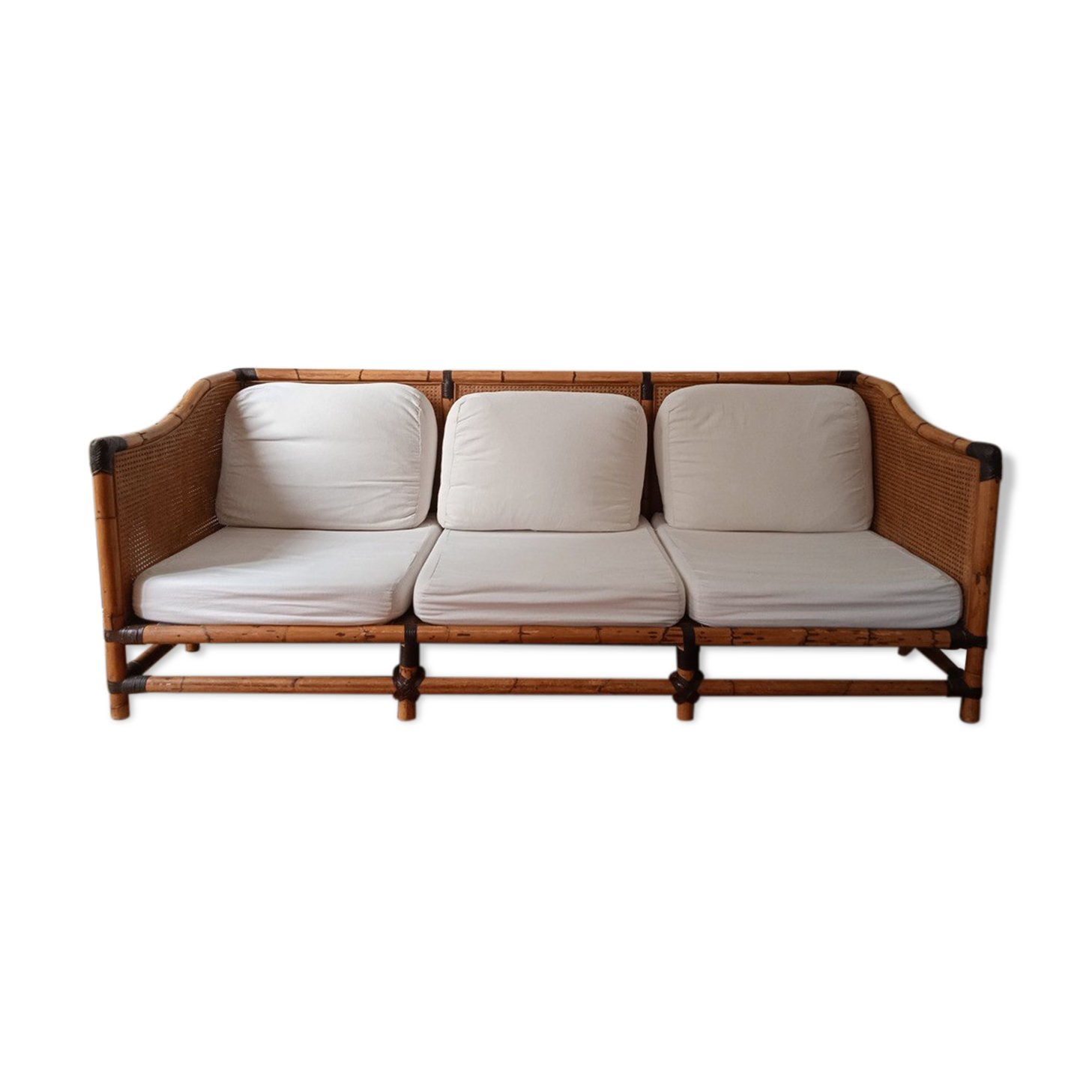 Bamboo & cannage sofa