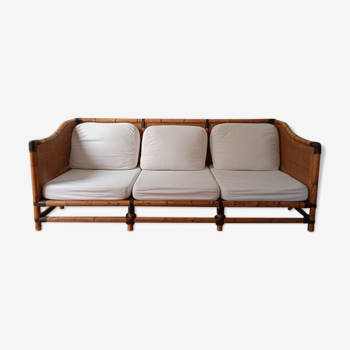 Bamboo & cannage sofa