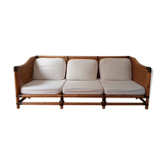Bamboo & cannage sofa