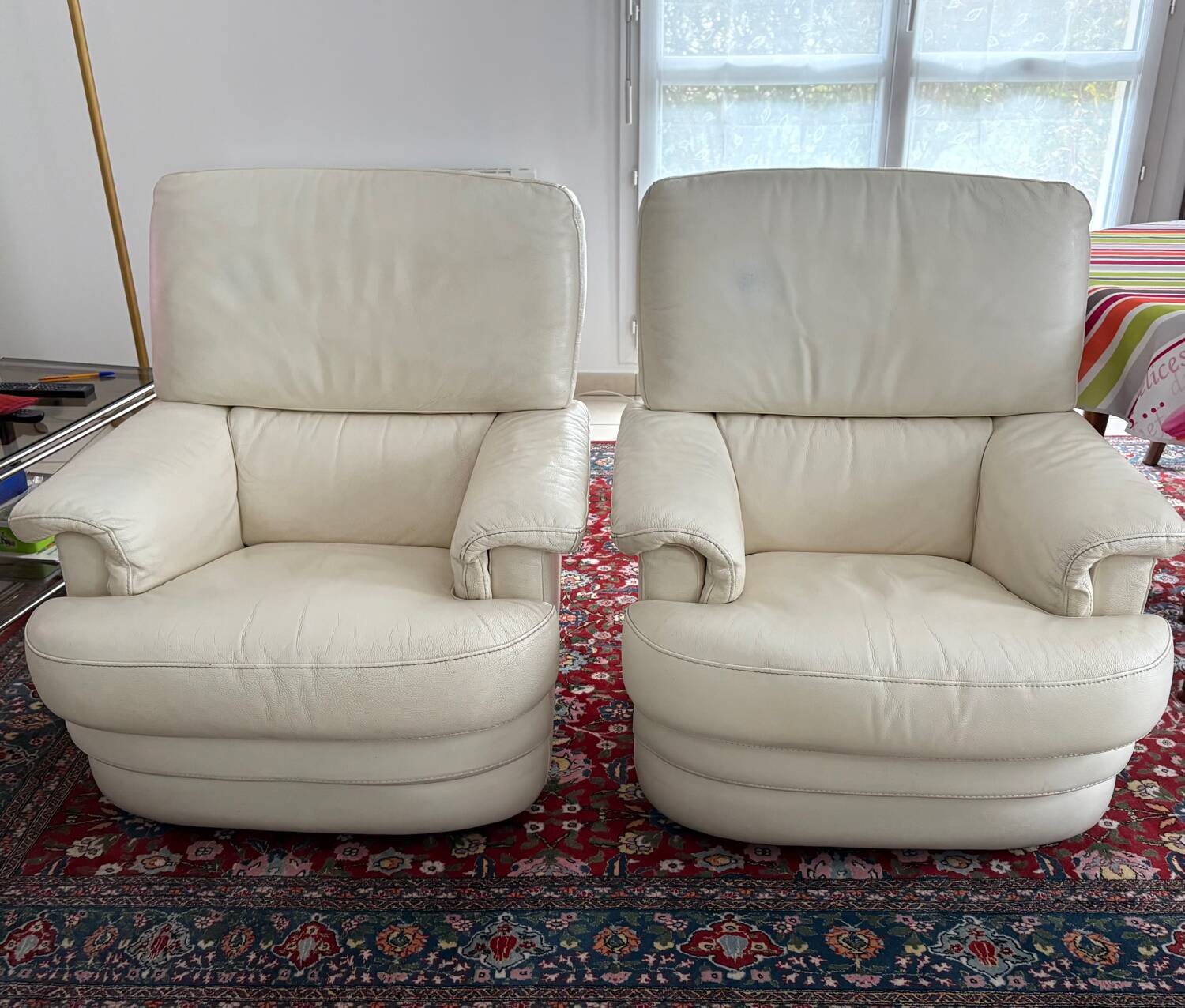 Leather armchairs
