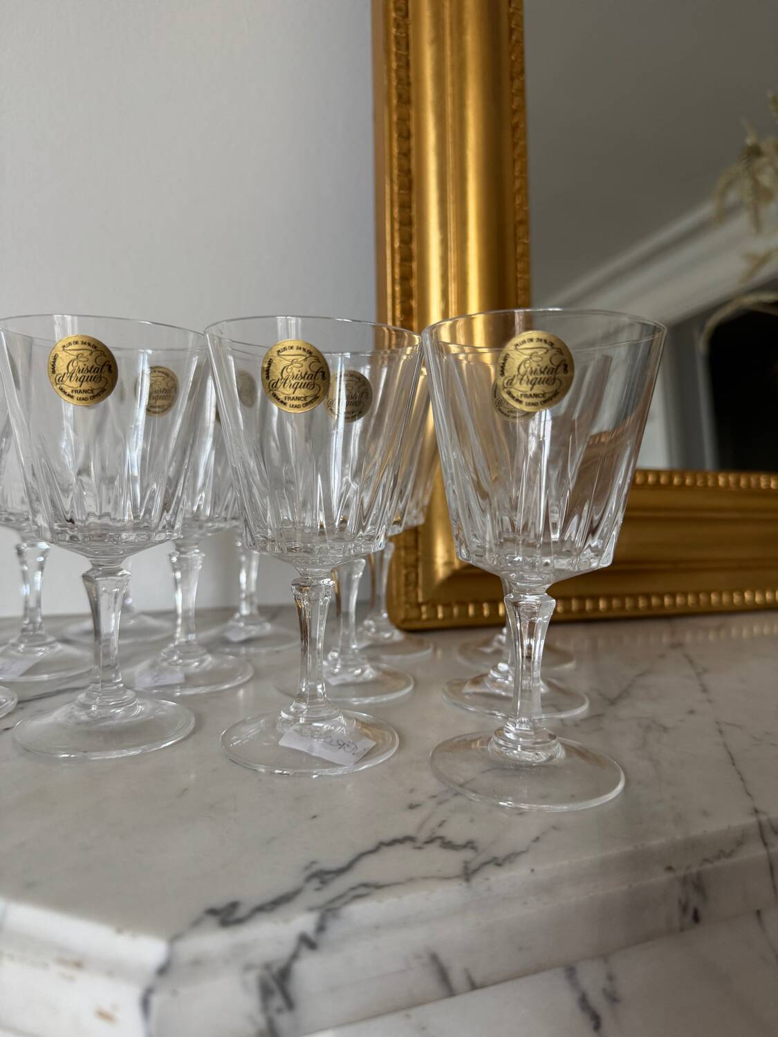 Arques crystal stemmed glasses
