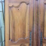 Double old wardrobe doors in walnut from around 1900.