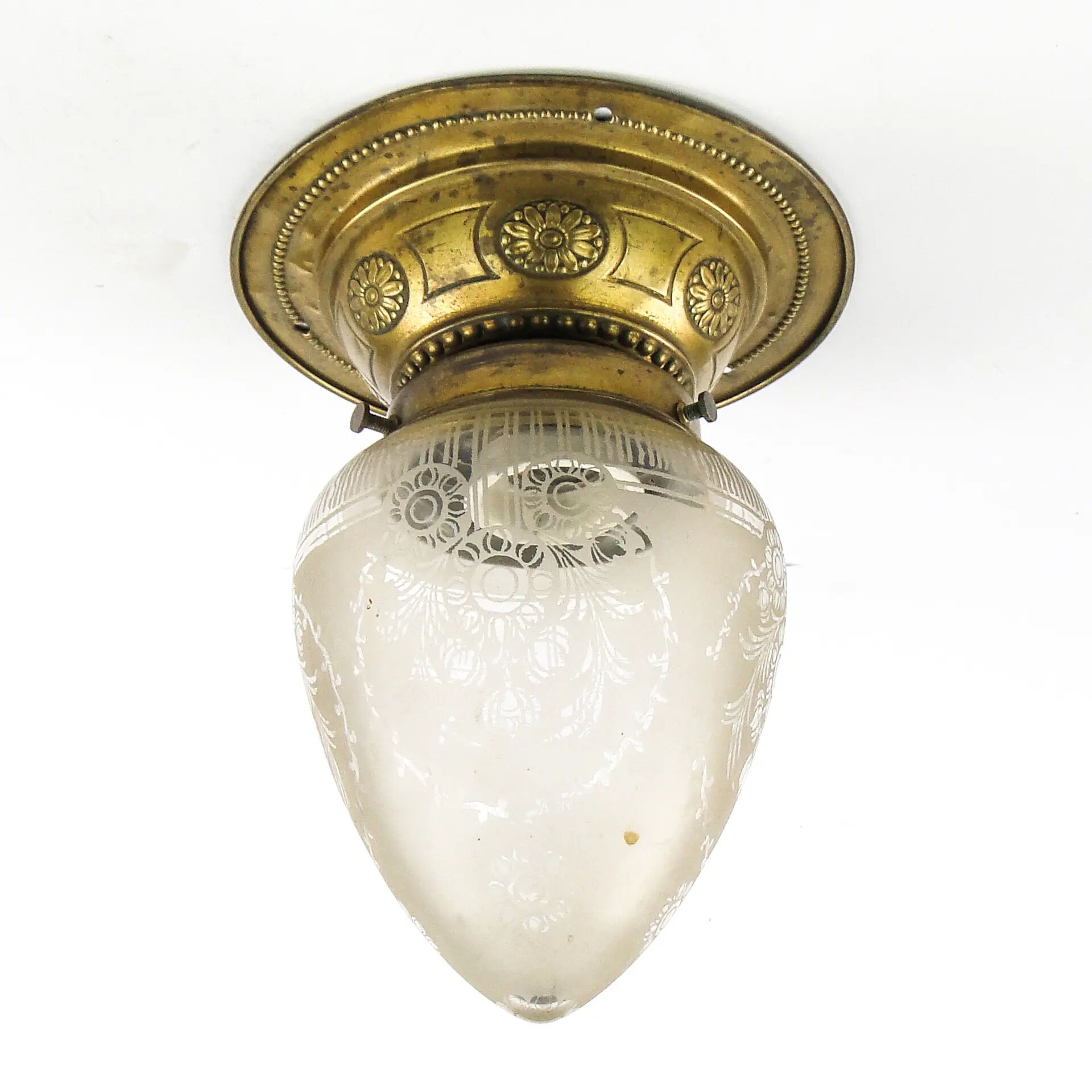 Ceiling lamp, Art Nouveau, frosted glass, Austria, 1930s