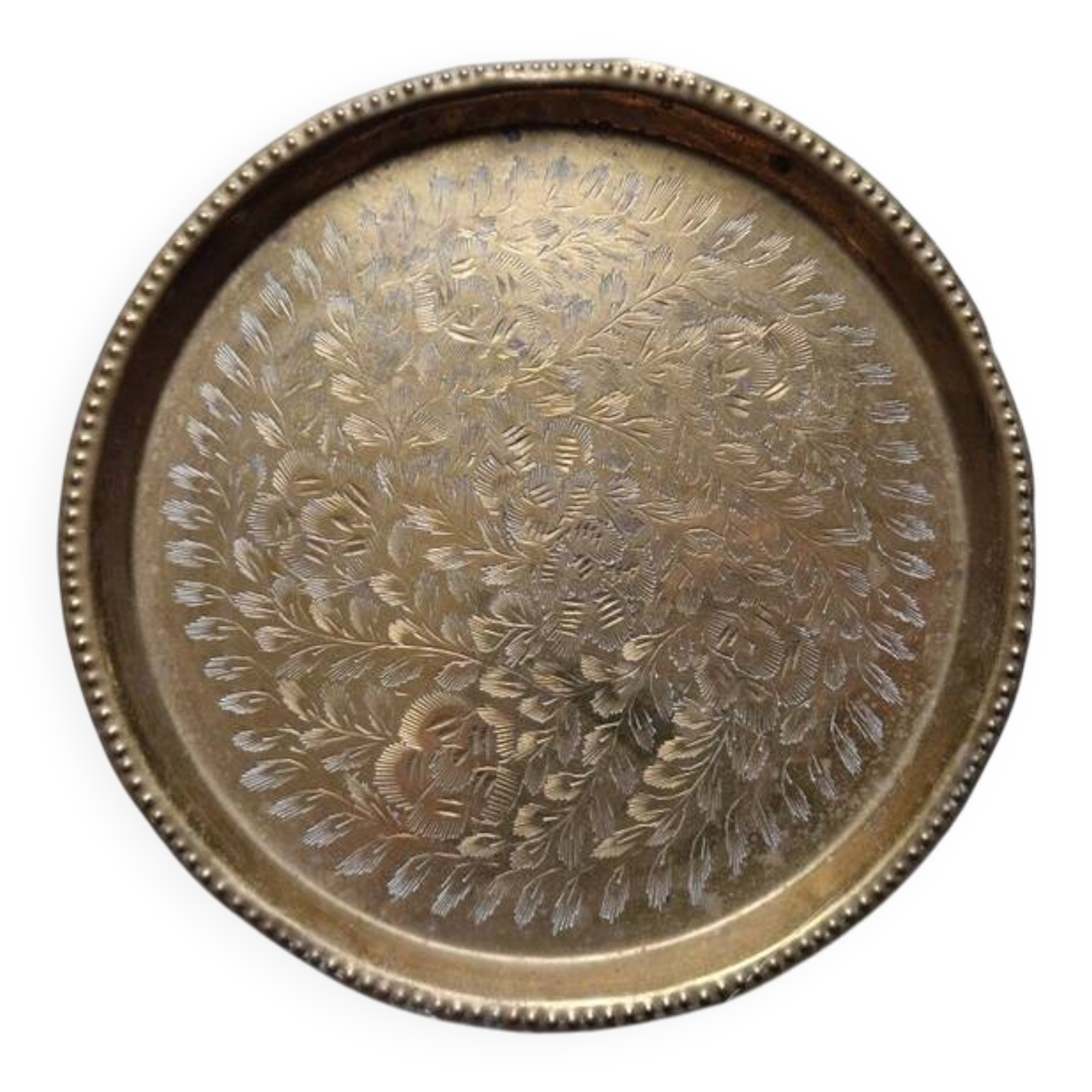 Ancient plate made of copper or brass - India