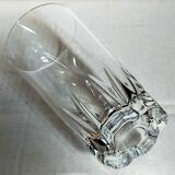 Six vintage crystal long drink juice glasses