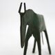 Sculpture of a dark green patinated metal horse, 1980s.