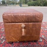 Leather pouf chest 80s