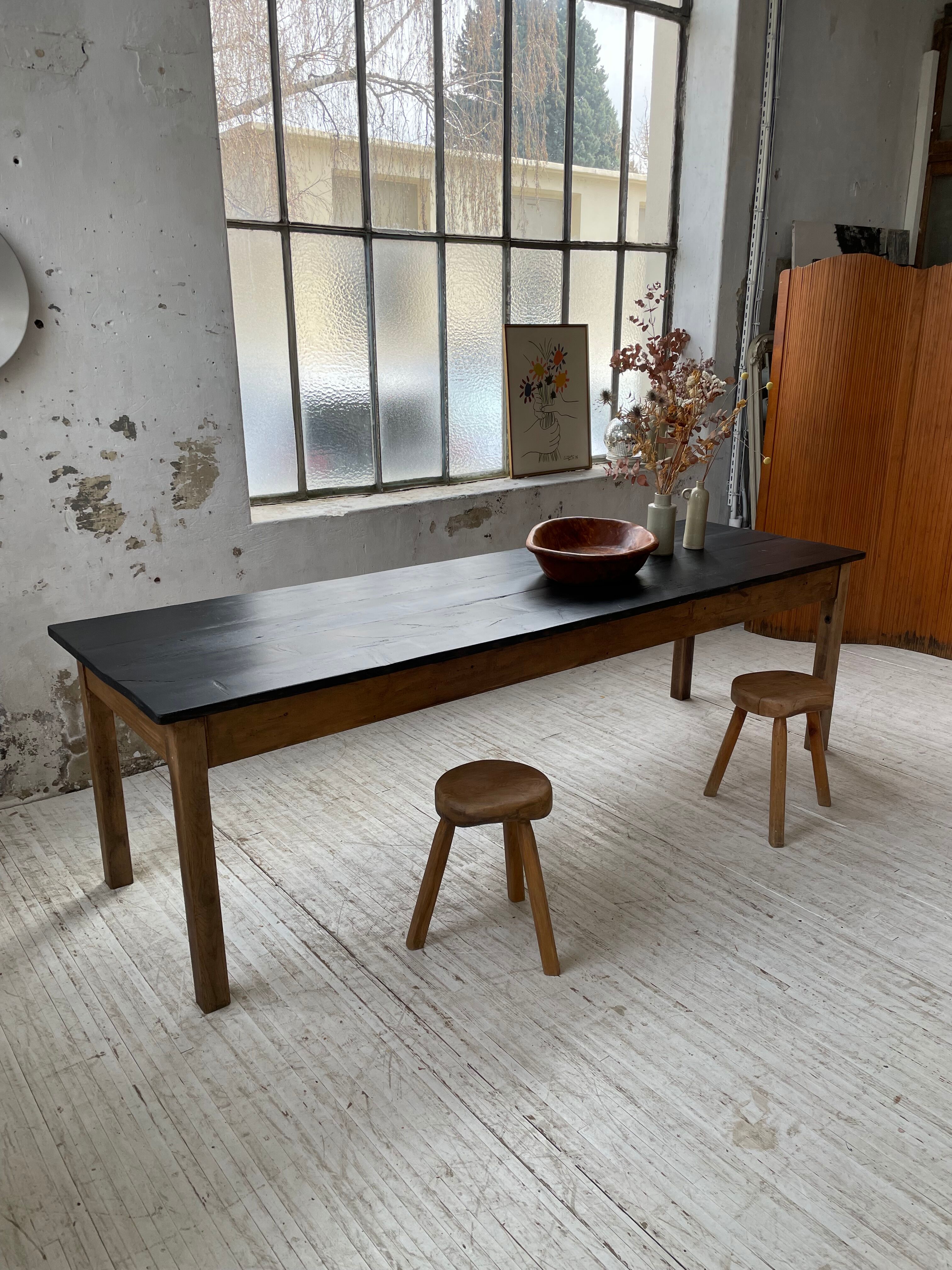 Black pine farm table 250 cm