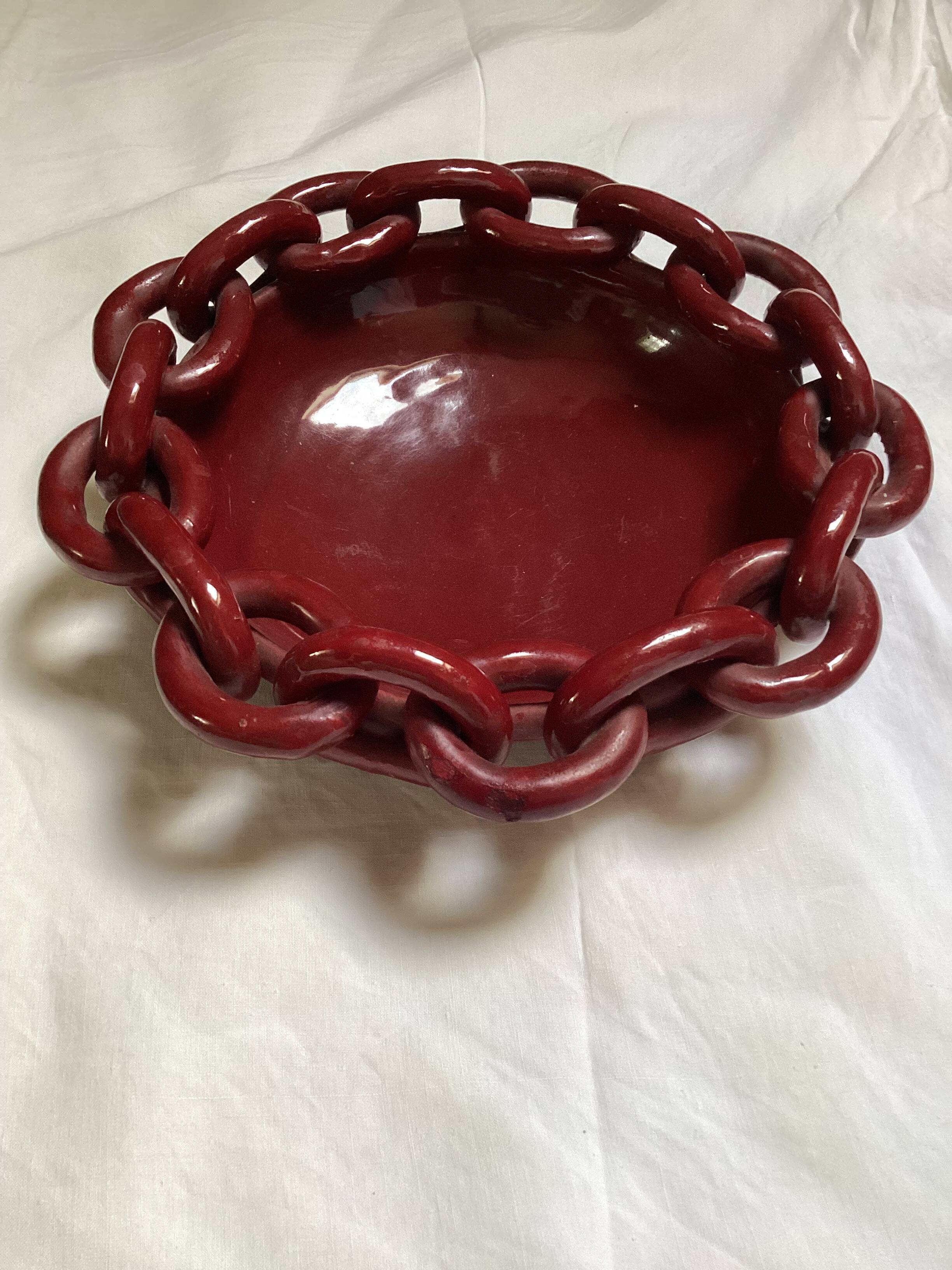 Large ceramic Vallauris dish dimensions: height -9cm - diameter -30