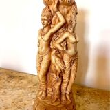 Two ancient Indonesian candlesticks.