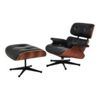 Charles & Ray EAMES, Fauteuil mod. 670 "Lounge chair" et son ottoman mod. 67
