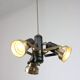 Vintage Italian Brass Reflector Chandelier, 70s