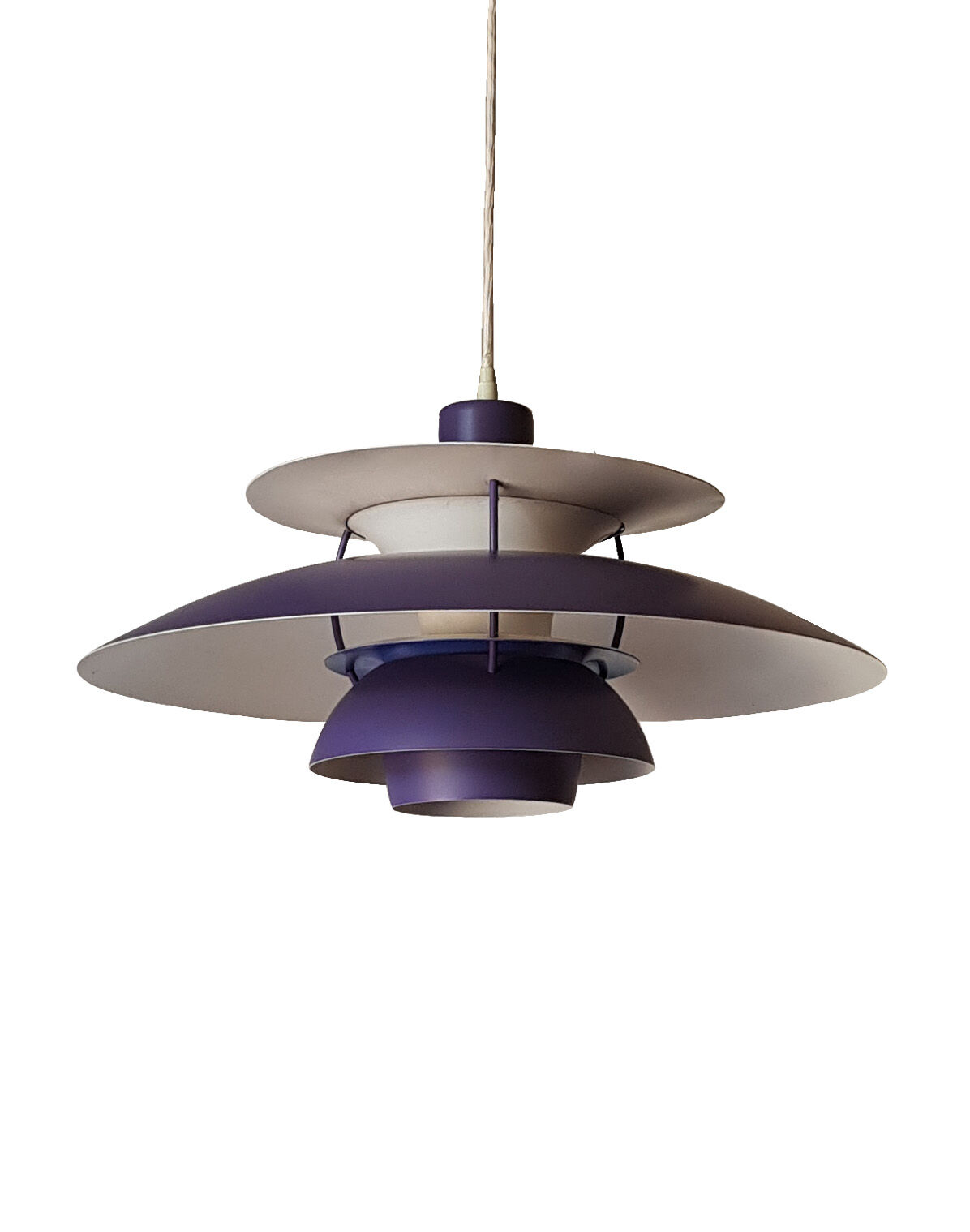 Hanging Louis Poulsen PH5 Pendant Purple