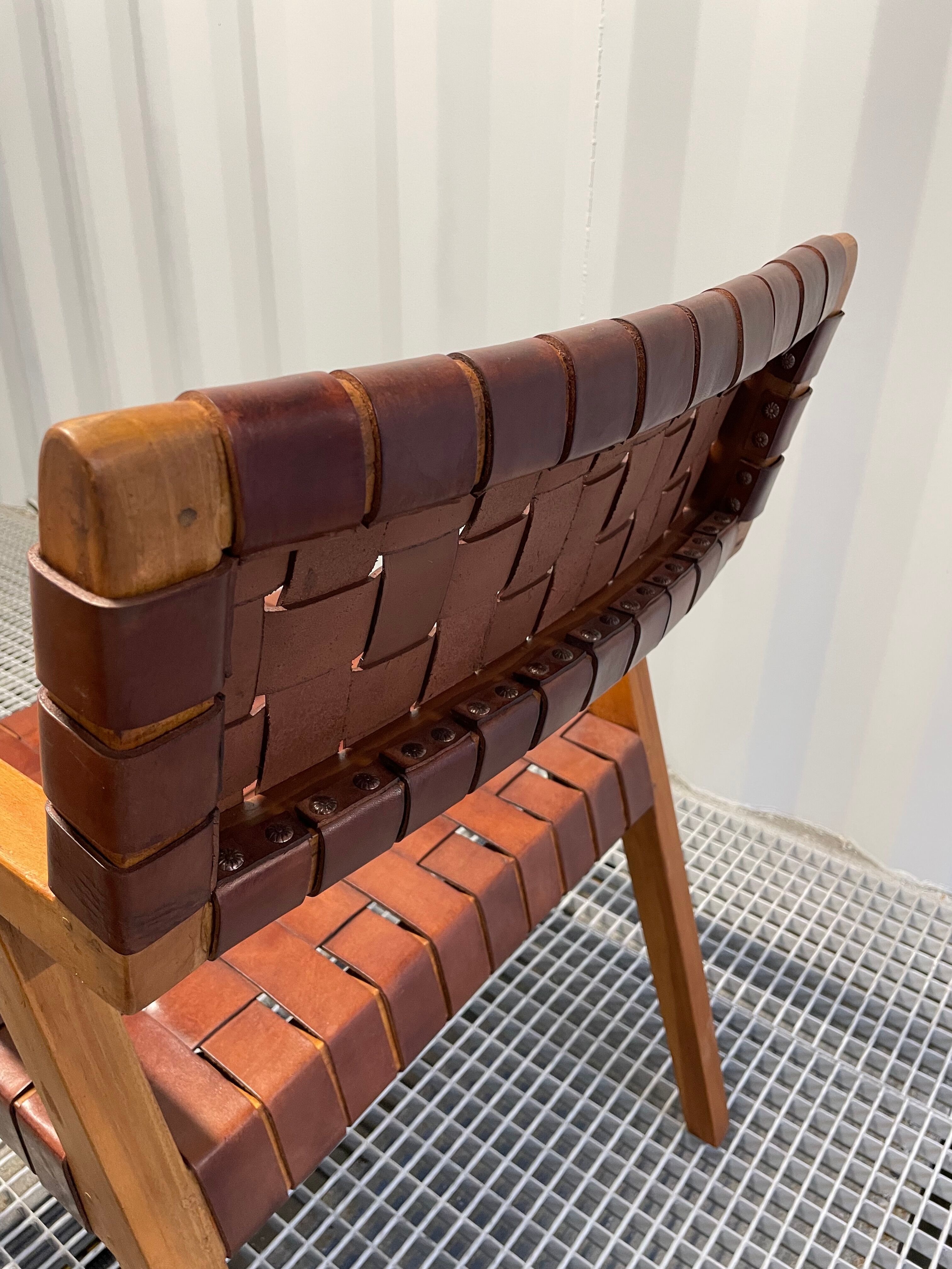 Olivier de Schrijver - Boss armchairs in leather straps - vintage