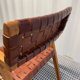 Olivier de Schrijver - Boss armchairs in leather straps - vintage