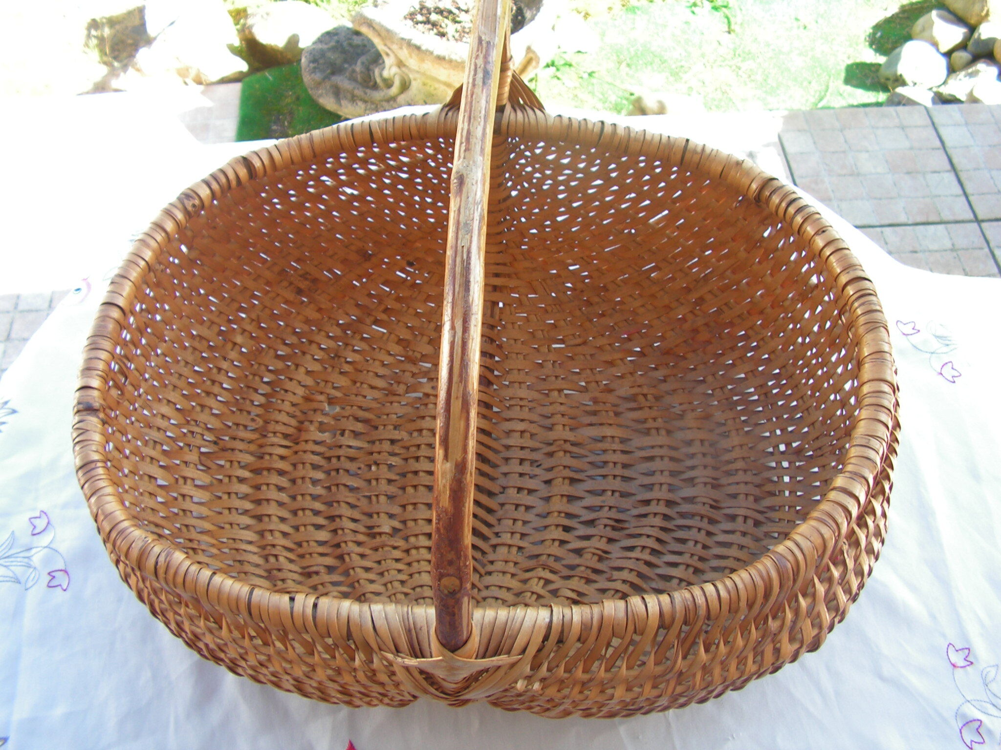 Wicker mushroom basket