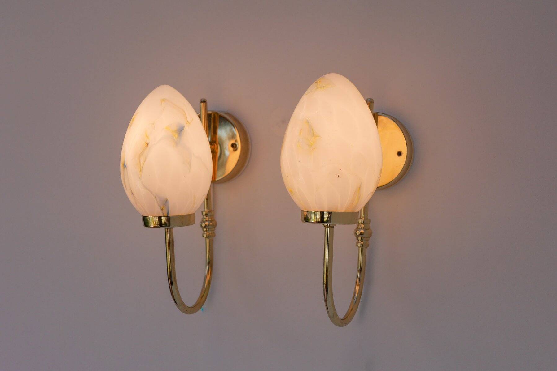 Vintage Scandinavian wall lights, 1980s, set of 2
