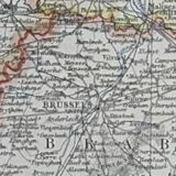 Map of Belgium circa 1869 Keith Johnston Royal Atlas