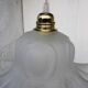 Frosted glass tulip hanging lamp