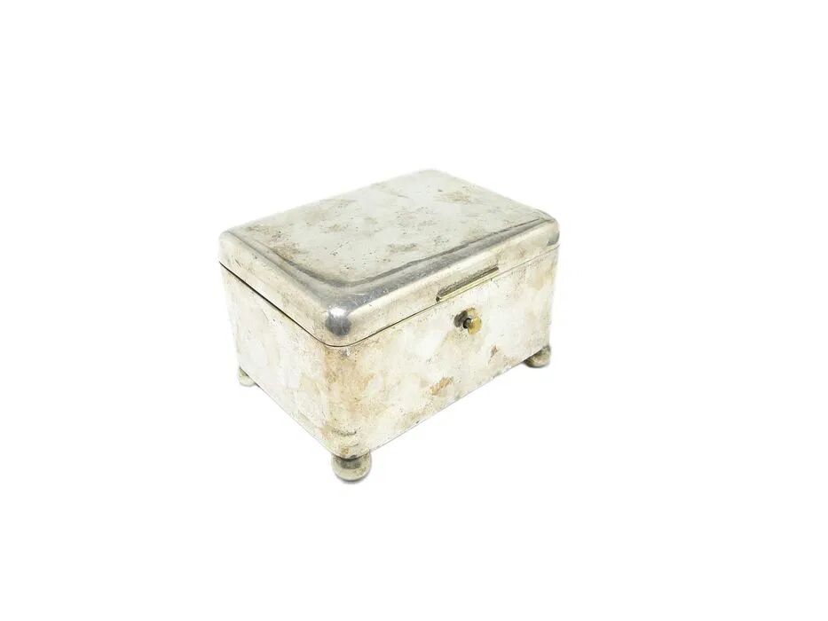 ABD Art Deco Sugar Bowl, Silver-Plated Brass, Norblin