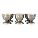 Set of 6 stainless steel egg cups