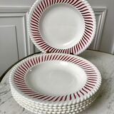 lot of 6 hollow plates FB Badonviller serrated years 30-40