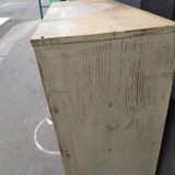 Wood-burning storage unit with an industrial locker