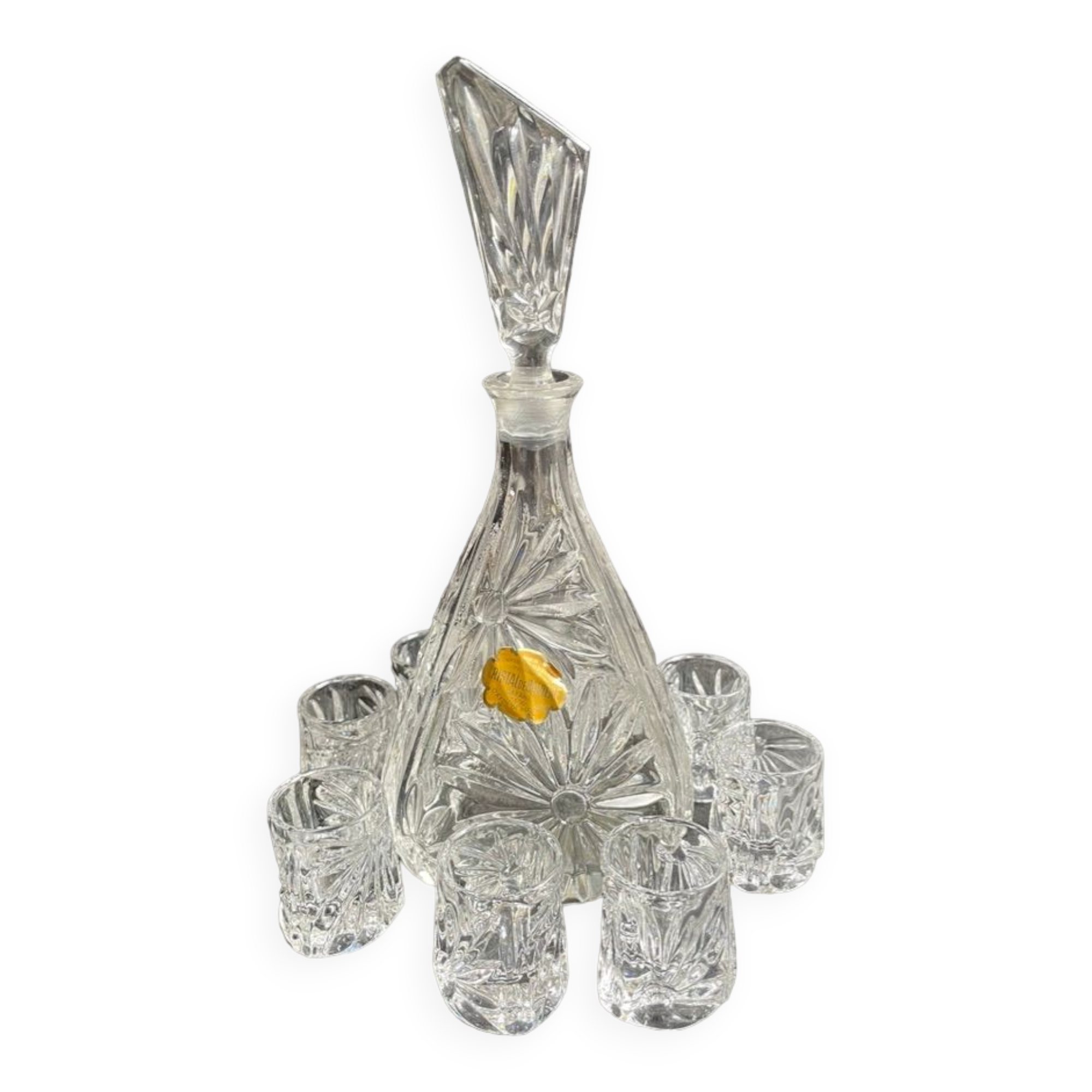 Service à liqueur en cristal de Bavière – Milieu XXème