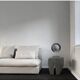 Oxidized metal table lamp, contemporary work.