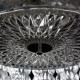 Glass and chrome chandelier