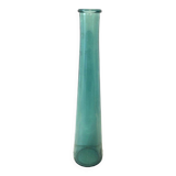 Vase verre bleu