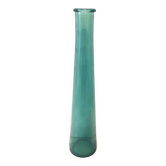 Vase verre bleu