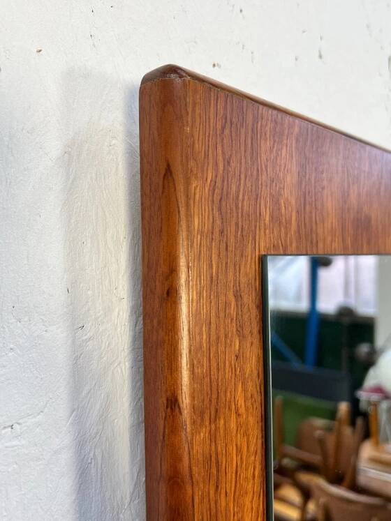 Miroir vintage XL en teck, Scandinavie, années 1970