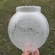 Tulipe globe verre gravé lampe suspension lustre applique